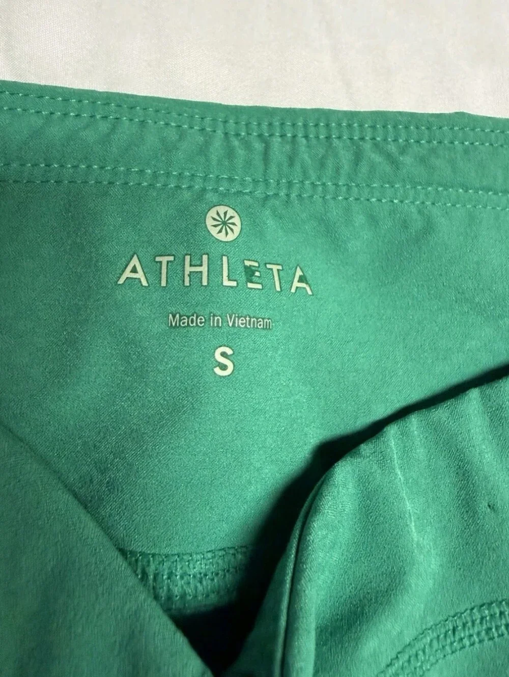 Athleta Leggings Womens Green Interval Stash Tight Crop Pull On - Size Small